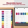 Staples Customizable Table of Contents Numeric Dividers, 10-Tabs, 24 Sets, Multicolor ~#|#~DF2A3525-BAF8-44ED-98C8C0CDE2C7B305_sc7