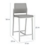 Lesro Avon Vinyl Guest Chair, Gray (AV1184.SSV-01CHGY)~#|#~DF60CA69-5E65-42C9-B7C99FFA32A98B96_sc7