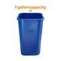 Coastwide Professional™ Plastic Indoor Recycling Container Without Lid, Blue Soft Molded Plastic, 7 Gallon (CW56432)~#|#~DF8D40AF-6070-48F6-A4710893A4F48ECF_sc7