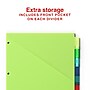 Staples Large Tab Plastic Insertable Pocket Dividers, 8-Tabs, Multicolor (ST62972)~#|#~DFD01DC7-E5A0-43D4-89F06315825AC115_sc7