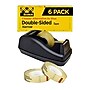 Scotch Permanent Double Sided Tape With Dispenser, 0.5" x 25 yds., Clear, 6/Pack (MMM6656PKC40)~#|#~DFE74CAF-4AC4-4B8C-9B0FED7A8689575B_sc7