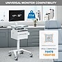 Mount-It! MedHub Mobile Medical Cart Workstation with Drawers, Monitor Mount, and Locking Caster Wheels, White/Grey (MI-16025)~#|#~DFFCC2C4-B99D-4A12-B672366745485E9F_sc7