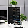Mind Reader 10-Compartment Metal Mesh File Storage Drawers, Black (10CABMESH-BLK)~#|#~E01C6D19-21DE-4328-B20816148619EDA7_sc7