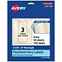 Avery Pearlized Ivory Rectangle Multipurpose Labels, 2.5" x 4", Ivory, 150/Box (94245)~#|#~E07C5232-FE0B-4705-854392720828C9AF_sc7