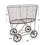 Storied Home 1-Section Rolling Laundry Basket, Metal, Bronze (EC0219)~#|#~E081F8B8-0D98-4DFB-BCB53DA717278B94_sc7