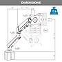 Mount-It! MedHub Gas Spring Full-Motion Monitor Arm for Mobile Medical Carts, 17"-32" Screens, 17.6 lbs. Capacity (MI-16006)~#|#~E0CF82EF-7692-4A7C-B82A102202F7AC83_sc7