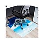 Mind Reader Hard Floor Chair Mat with Lip, 47" x 35", Blue, Polycarbonate (SKYMAT-ASST)~#|#~E0F3BAFA-80A2-474F-B7C0A0366C7CCE2D_sc7