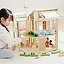 PlanToys Wooden Dollhouse with Furniture, 21.9" x 17.9" x 22.3", Green (PTS7156)~#|#~E113017E-E7AA-411D-84902BE57C3D9D4D_sc7