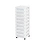 Iris 9-Drawer Storage Cart, White/Translucent White (585004)~#|#~E11553E1-51CF-4B13-8AA975D458700EF5_sc7