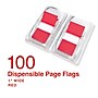 Staples Stickies Page Flags with Pop-Up Dispenser, 1" Wide, Red, 100/Count, 2/Pack (14110)~#|#~E11ACD4B-4A1F-4647-9B1741EF3B7BBCAA_sc7