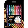 BIC Gel-ocity Quick Dry Retractable Gel Pens, Medium Point, 0.7mm, Assorted Ink, 8/Pack (RGLCGAP81-AST)~#|#~E1203B0D-A6FE-4881-97E2F51AC31714FB_sc7