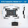 Mount-It! Adjustable Universal Anti-Theft iPad Tablet Wall Mount, 9.7" to 13", Black (MI-3882BLK)~#|#~E1510153-EA31-4D56-8C9A79355B8E1421_sc7