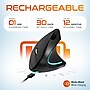 Delton S12 Wireless Rechargeable Ergonomic Vertical Computer Mouse, Right Handed, Black (DMERG12-WR)~#|#~E15E946D-A4E9-46D5-99118AC0C0C9480F_sc7