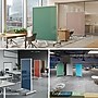 Ghent EZ Glass Mobile Dry-Erase Whiteboard, Aluminum Frame, 75"H x 50"W, Green (EZ1NA7550GN)~#|#~E1606660-5330-4805-93F06AB387A06928_sc7