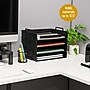 Mind Reader 4-Compartment Stackable Plastic Desk Tray, Black (DANSTACK4-BLK)~#|#~E16816D8-BCC7-439F-A30F55E52335336C_sc7