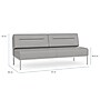 Lesro Darsey Fabric Sofa, Armless, Open House Asteroid/Black (DS1602.SBK-01OHAS)~#|#~E178E9DD-44B9-438E-91509CCC2B14FC44_sc7