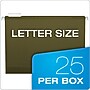 Pendaflex Heavy-Duty Reinforced Box Bottom Hanging File Folder, 1" Expansion, 1/5-Cut Tab, Letter size, Green, 25/Box (04152X1)~#|#~E18C4E6F-5A87-4FC4-8DAAF7206DA61069_sc7