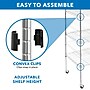 Mount-It! 5-Tier Wire Shelving Unit with Wheels, Holds 88 lbs per shelf, Silver (MI-7862)~#|#~E19043DA-95BE-4392-BFE65DBAC7604FEF_sc7