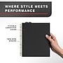 Staples Pro120 Elite™ Flexible Cover Notebook, 8.5" x 11", Narrow Ruled, 90 Sheets, Black (ST63367)~#|#~E19429F8-3CB0-41A1-898C1B166E1B6F5C_sc7