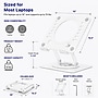 Uncaged Ergonomics Adjustable Swivel Laptop Stand for Desk, Steel, 360° Rotation, Up to 16", White~#|#~E1AF1D5F-9081-4904-9BD512C75AC8217D_sc7