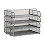 Mind Reader Metal Side Loading Stackable Letter Tray, Silver (DSTACK4-SIL)~#|#~E1B9770A-61AC-4552-821DAC956EF65B6F_sc7
