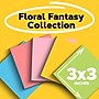 Post-it Notes, 3" x 3", Floral Fantasy Collection, 100 Sheet/Pad, 18 Pads/Pack (654-18BRCP)~#|#~E1F44FD0-D8F7-4BAC-8AA2C5EDB03C1E2E_sc7