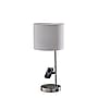 Adesso Wyatt Supercharger Incandescent Desk Lamp, 22"H, Brushed Steel/White (2610-22)~#|#~E202EE15-6948-4509-AD4B5872E76C6E76_sc7