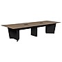 Regency Array 144"W x 48"D Conference Table with Grommet, Noble Oak/Black (ACT14448NOBK)~#|#~E2138698-F645-4EC8-957020C2E01694F2_sc7