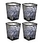 Mind Reader Metal Trash Can Without Lid, 5 Gallon, Black, 4/Pack (4SQUAGA-BLK)~#|#~E24543B6-7987-4D8B-B4623C2EC6C9A675_sc7