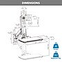 Mount-It! MedHub Wall Mounted, Flexible Workstation for Monitors up to 35", Matte White (MI-16001)~#|#~E249A66B-F21D-4F4A-9EDD69144EE961EC_sc7