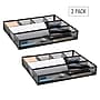 Mind Reader 6-Compartment Metal Drawer Organizer, Black, 2/Set (2DEER-BLK)~#|#~E28D89F0-0169-4D55-B801449D75DCE92B_sc7
