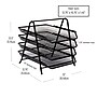 Mind Reader 4-Tier Stackable Paper Desk Tray Organizer, Metal, Black, 2/Pack (4TPAP2PK-BLK)~#|#~E28FBC8C-6D8F-4717-B8786D9739E5637E_sc7