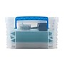 Advantus Super Stacker Snap Lid Storage Box, Clear/Blue (39811)~#|#~E293DA94-C265-49ED-ACF1B82F8E85A550_sc7