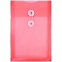 JAM Paper Premium Plastic Filing Envelope with Button & String Closure, 6 1/4" x 9 1/4", Red, 3/Pack (472B1REX3)~#|#~E2CB0D8D-98DE-4D69-85A9878C5E6CAFEA_sc7