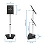 Mount-It! Adjustable Anti-Theft iPad Floor Stand, Matte Black/Silver (MI-3783_G10)~#|#~E3108430-06D9-46E8-BFC2EC352C966D33_sc7