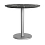 Flash Furniture TopGuard 31.25" Round Wood Dining Table with Round Base, Black Faux Marble/Silver Base (STRD31BMATR18S)~#|#~E317D8F9-1DE1-416A-AB6A6246FCE35607_sc7