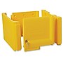 Rubbermaid 6181 Locking Janitor Cleaning Cart Cabinet, Yellow Polyethylene (RCP6181YEL)~#|#~E31D3453-7AFE-404B-A7B610F672719A9C_sc7