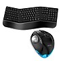 Delton Ergonomic Wireless Keyboard and Trackball Mouse Combo, Black (DKMBKB200BD1)~#|#~E31FC567-4E9E-488F-84750982D2C9E413_sc7