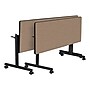 Regency Kobe Flip Top 48"W x 24"D Rectangular Training Room Table, Laminate, With Wheels, Noble Oak (MKFTM4824NO)~#|#~E320044C-F8E9-4D88-BB652836C5CC0993_sc7