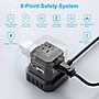 Uncaged Ergonomics Cube 5-Outlet 4-USB Port Surge Protector, 10', Black (PC-b-c)~#|#~E3345402-7750-4D99-987D69D3EB9D726F_sc7