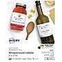 Avery Waterproof Wraparound Laser/Pigment-Inkjet Rectangle Labels, 3 1/4" x 7 3/4", White, 16 Labels/Pack (22835)~#|#~E354536A-D356-43A0-8D45B6523398454F_sc7