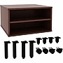 Lorell 24"W x 24"D Laminate Square Reception Table with Storage, Mahogany (LLR69200)~#|#~E3756D49-7AF5-4023-8E62DEBFF2399BDC_sc7