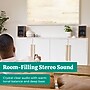 Electrohome McKinley 2.0 Stereo Bluetooth Bookshelf Speakers with Built-in Amplifier, Teak (EB30)~#|#~E38B279A-E7AC-47A2-B38493DA41B6D304_sc7