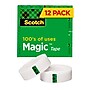 Scotch Magic Invisible Clear Tape Refill, 0.75" x 27.77 yds., 1" Core, Clear, 12 Rolls/Pack (810K12)~#|#~E39987C0-850C-43D8-A8CDDECBD956168B_sc7