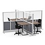 Luxor Modular Room Divider Add-On Wall, 70"H x 70"W, Gray/Frosted PET/Acrylic (MW-7070-XFCG)~#|#~E3C60D26-39ED-4F59-A2F102CD31B831CF_sc7