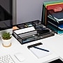 Mind Reader 6-Compartment Metal Drawer Organizer, Black, 2/Set (2DEER-BLK)~#|#~E3C961F0-3624-49B0-9D21223471B515AD_sc7