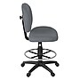 Regency Comfort Series Armless Fabric Drafting Chair with Footrest and Lumbar Support, Grey (105-DK-GY)~#|#~E3D84EC1-F672-44D9-B311C51303C598C6_sc7