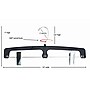 Nahanco 14" Plastic Super Strong Heavy Duty Pant Hanger, Chrome Hook, Plastic, 100/Carton (2690EC)~#|#~E3F071A7-AEEB-45C5-B7B0D85AEDB5DEBE_sc7