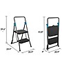 Cosco Commercial 2-Step Folding Stool, 300 lb Capacity, Gray (CSC11829GGB)~#|#~E3F0D266-D7C8-4BCA-952E1CBD19FC38B6_sc7