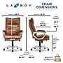 La-Z-Boy Jenkins Ergonomic Bonded Leather Swivel Executive Big & Tall Chair, Brown (60075-CAM)~#|#~E3F4F6F4-50B1-4946-9EDBB2CBFE9CE37F_sc7